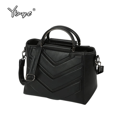 YBYT brand 2018 new casual simple women totes high quality ladies round metal handle handbags shoulder messenger crossbody bags